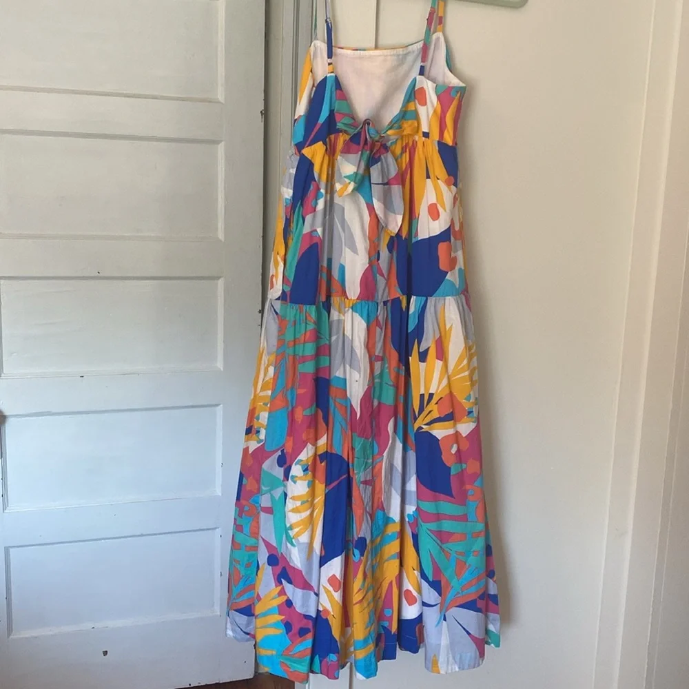 J. Crew maxi tie-back floral dress